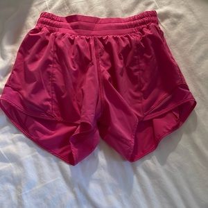 Sonic pink size 4, 4 inch Lululemon shorts